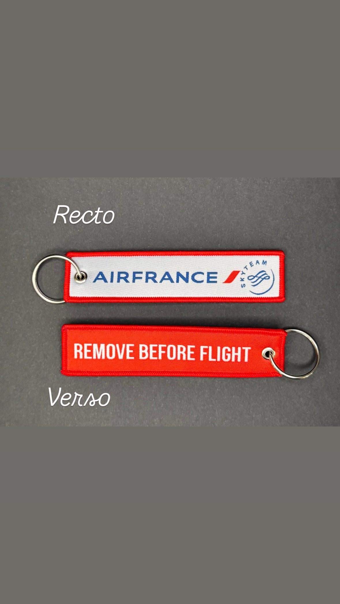 Porte clé flamme Remove Before Flight